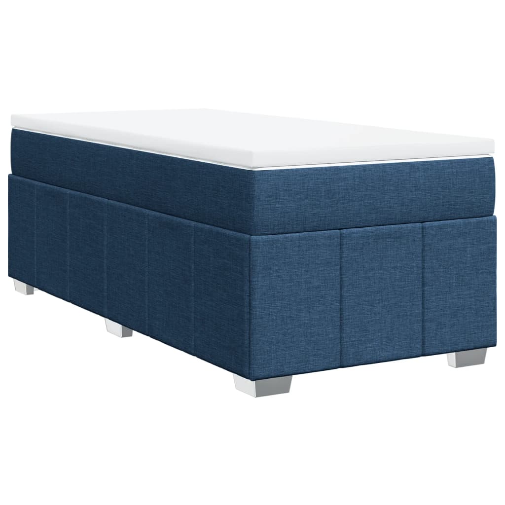 vidaXL Box spring postel s matrací modrá 80x200 cm textil