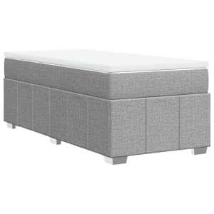 Box spring postel s matrací světle šedá 90x190 cm textil - obrázek 9