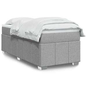 Box spring postel s matrací světle šedá 90x190 cm textil - obrázek 1