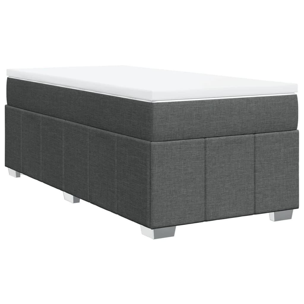 vidaXL Boxspring met matras stof donkergrijs 90x190 cm grijs, foto 3