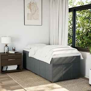 Box spring postel s matrací tmavě šedá 90x190 cm textil - obrázek 3