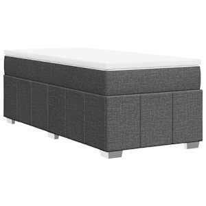 Box spring postel s matrací tmavě šedá 90x190 cm textil - obrázek 9