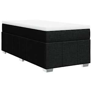 Box spring postel s matrací černá 90x190 cm textil - obrázek 2