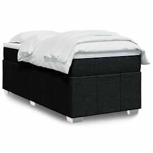 Box spring postel s matrací černá 90x190 cm textil - obrázek 1