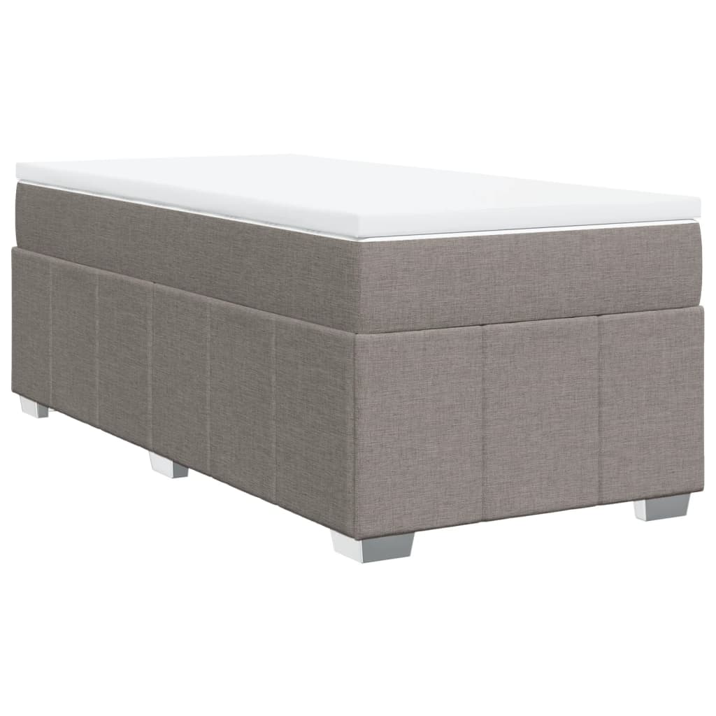 Thumbnail - vidaXL Boxspringbett mit Matratze Taupe 90x190 cm Stoff