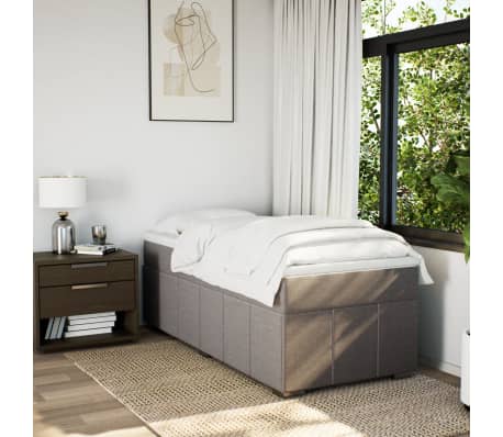 vidaXL Box spring postel s matrac&iacute; taupe 90x190 cm textil