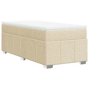 Box spring postel s matrací krémová 90x190 cm textil - obrázek 9