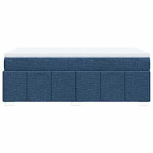 Box spring postel s matrací modrá 90x190 cm textil - obrázek 8