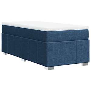 Box spring postel s matrací modrá 90x190 cm textil - obrázek 9