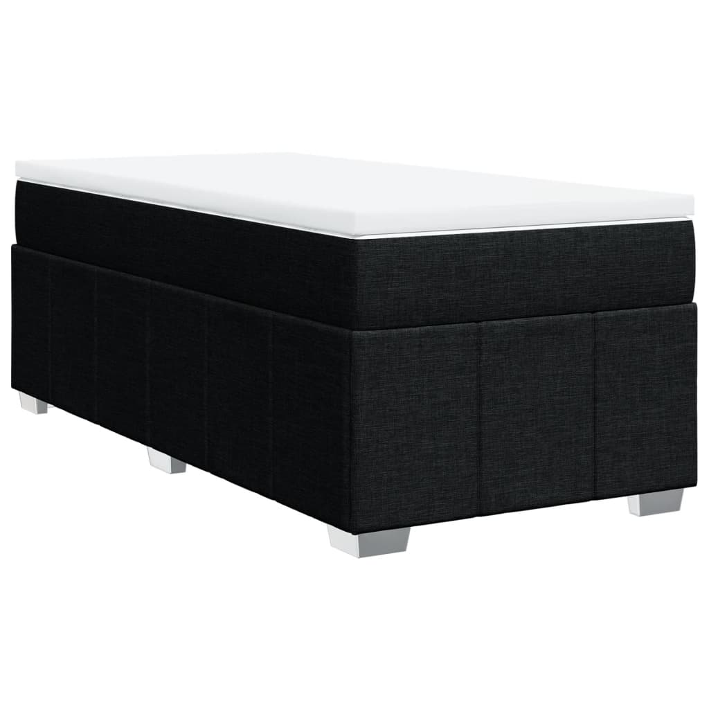vidaXL Boxspring met matras stof zwart 90x200 cm, foto 3