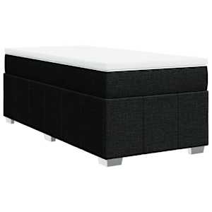 Box spring postel s matrací černá 90x200 cm textil - obrázek 2