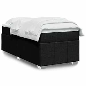 Box spring postel s matrací černá 90x200 cm textil - obrázek 1