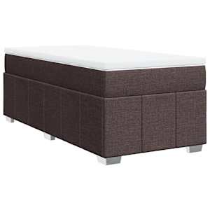 Box spring postel s matrací tmavě hnědá 90x200 cm textil - obrázek 2