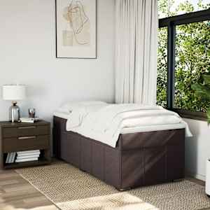Box spring postel s matrací tmavě hnědá 90x200 cm textil - obrázek 3