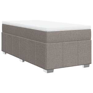 Box spring postel s matrací taupe 90x200 cm textil - obrázek 2