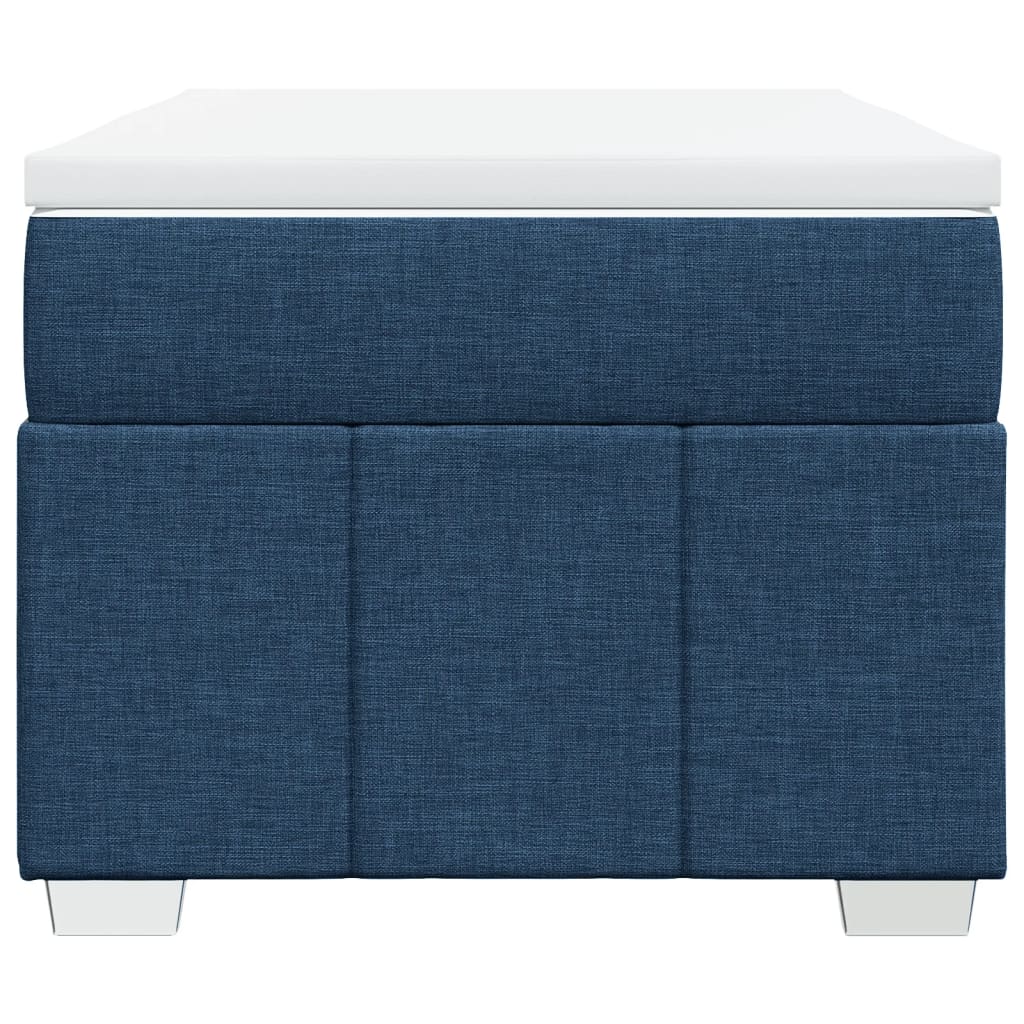 vidaXL Boxspring met matras stof blauw 90x200 cm, foto 4