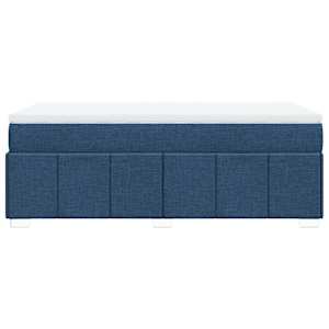 Box spring postel s matrací modrá 90x200 cm textil - obrázek 8