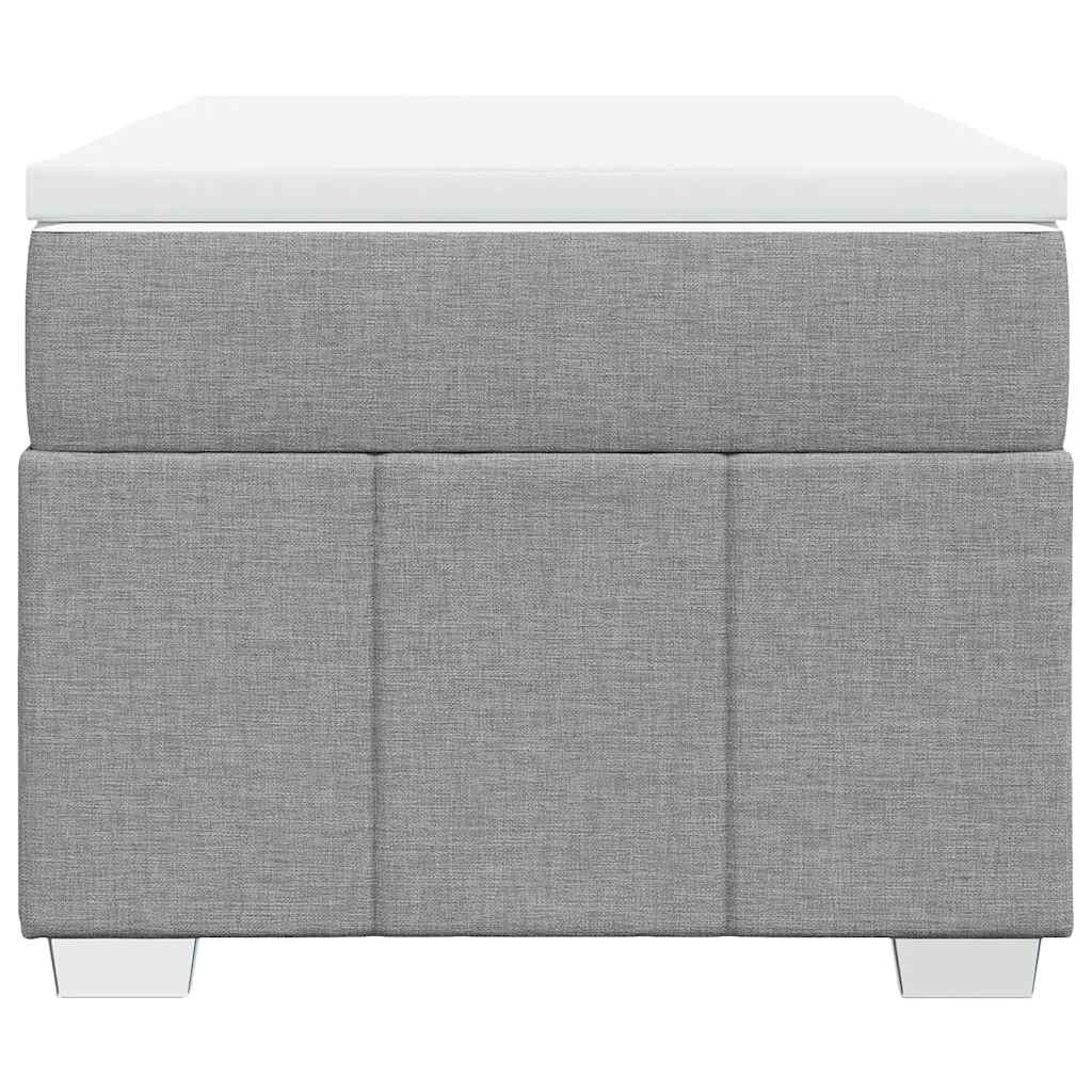 vidaXL Boxspring met matras stof lichtgrijs 100x200 cm grijs, foto 4