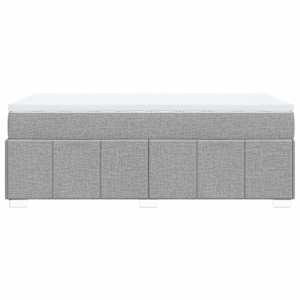 Box spring postel s matrací světle šedý 100 x 200 cm textil - obrázek 8
