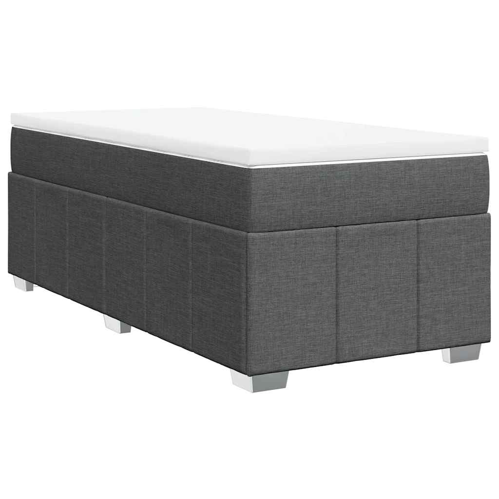 vidaXL Boxspring met matras stof donkergrijs 100x200 cm grijs, foto 3