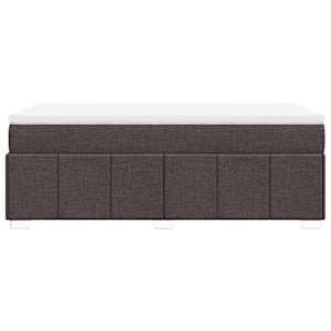 Box spring postel s matrací tmavě hnědá 100 x 200 cm textil - obrázek 8