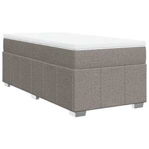 Box spring postel s matrací taupe 100 x 200 cm textil - obrázek 2
