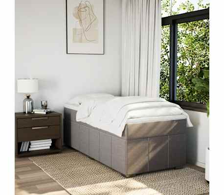 vidaXL H&oacute;lfa&eth; Springr&uacute;m me&eth; D&yacute;nu Br&uacute;ngr&aacute;tt 100x200 cm Tauefni