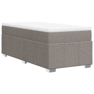 Box spring postel s matrací taupe 100 x 200 cm textil - obrázek 9