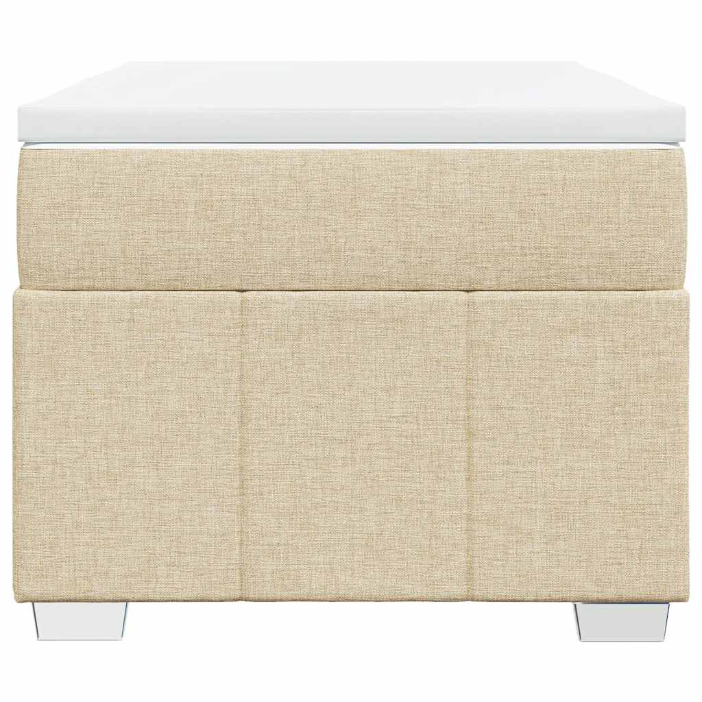 vidaXL Boxspring met matras stof crèmekleurig 100x200 cm, foto 4