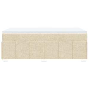 Box spring postel s matrací krémová 100 x 200 cm textil - obrázek 8