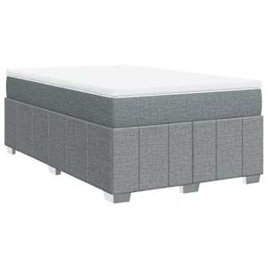 Box spring postel s matrací světle šedá 120x190 cm textil - obrázek 2