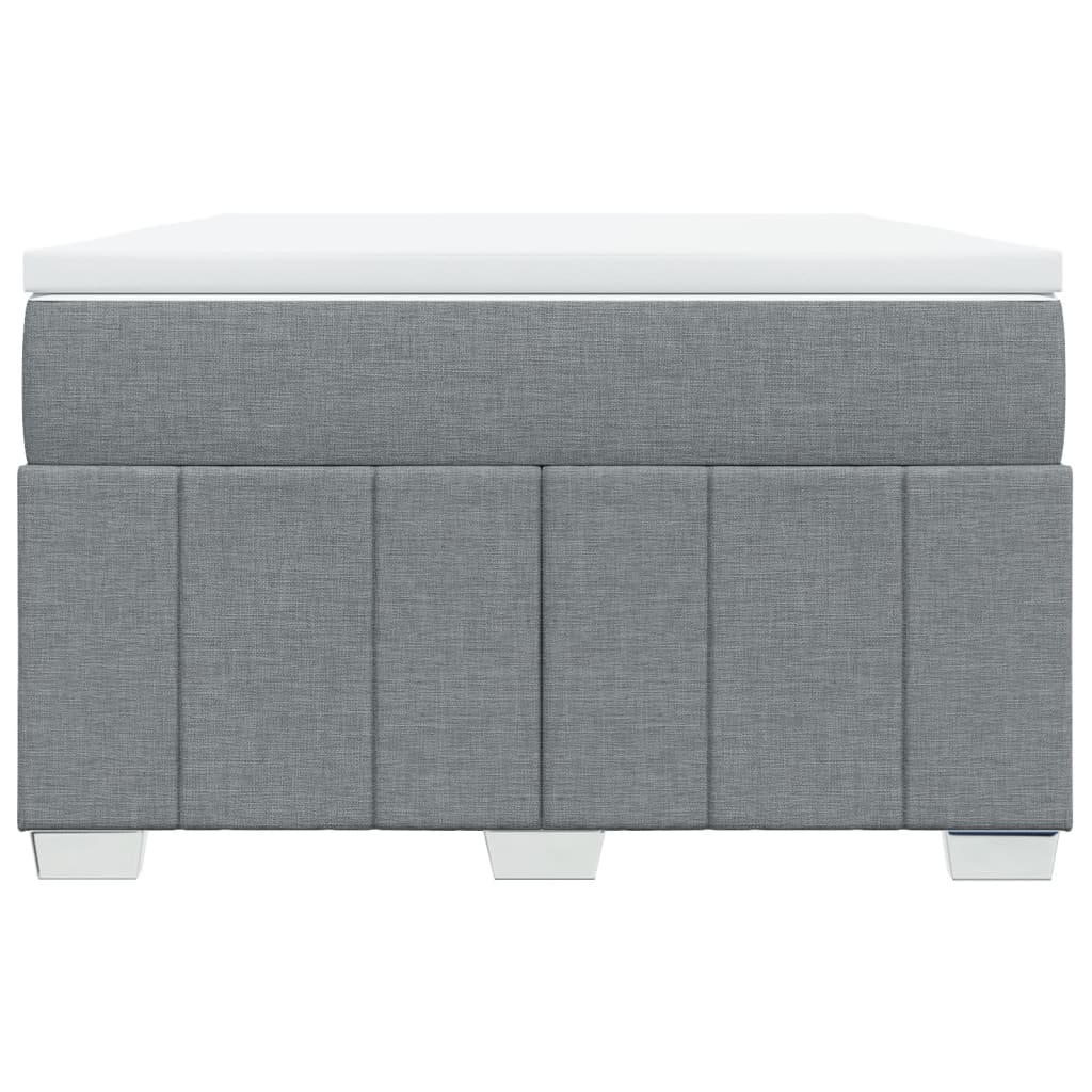 vidaXL Boxspring met matras stof lichtgrijs 120x190 cm grijs, foto 4
