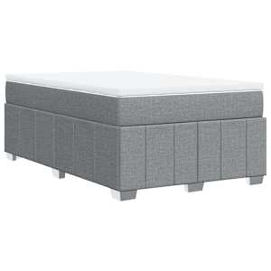 Box spring postel s matrací světle šedá 120x190 cm textil - obrázek 9