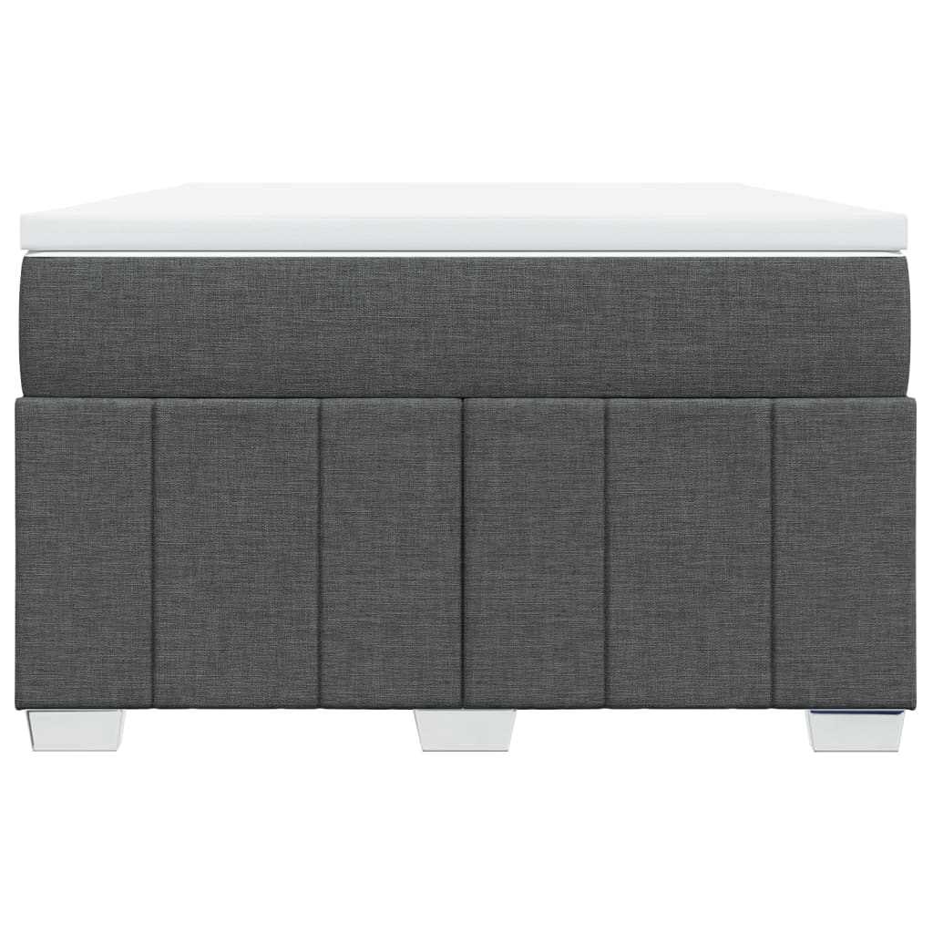 vidaXL Boxspring met matras stof donkergrijs 120x190 cm grijs, foto 4