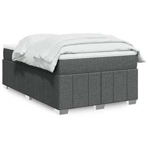Box spring postel s matrací tmavě šedá 120x190 cm textil