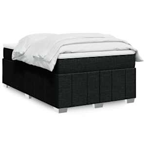 Box spring postelja z vzmetnico črna 120x190 cm blago