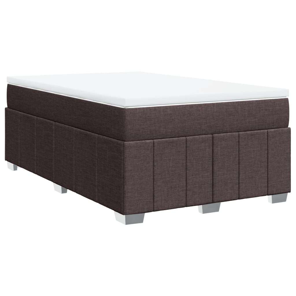 vidaXL Boxspring met matras stof donkerbruin 120x190 cm bruin, foto 3