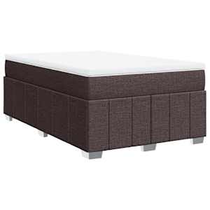 Box spring postel s matrací tmavě hnědá 120x190 cm textil - obrázek 2