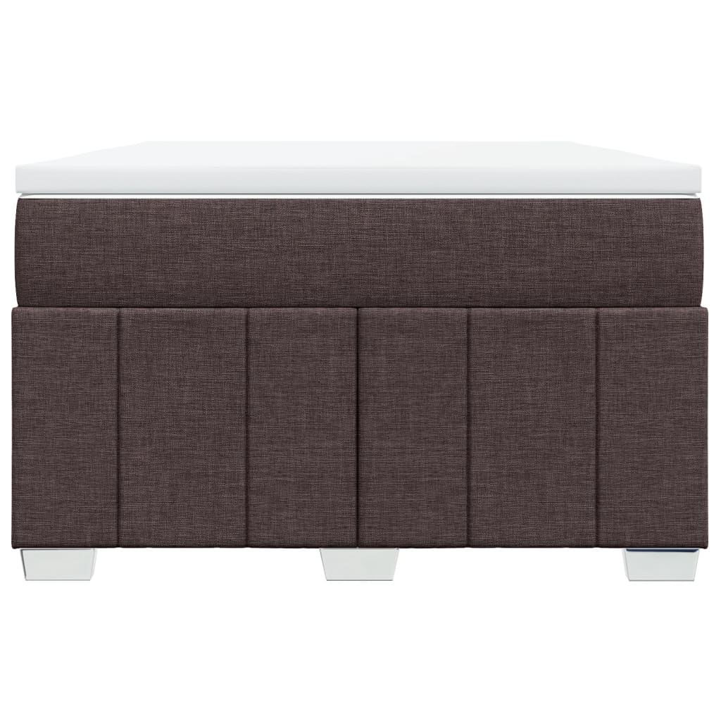 vidaXL Boxspring met matras stof donkerbruin 120x190 cm bruin, foto 4