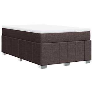 Box spring postel s matrací tmavě hnědá 120x190 cm textil - obrázek 9