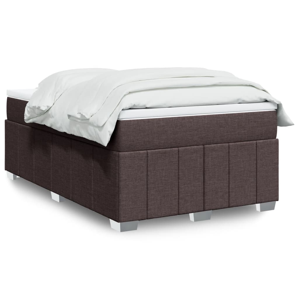 Boxspringbett mit Matratze Dunkelbraun 120×190 cm Stoff