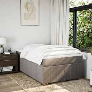 Box spring postel s matrací taupe 120x190 cm textil - obrázek 3