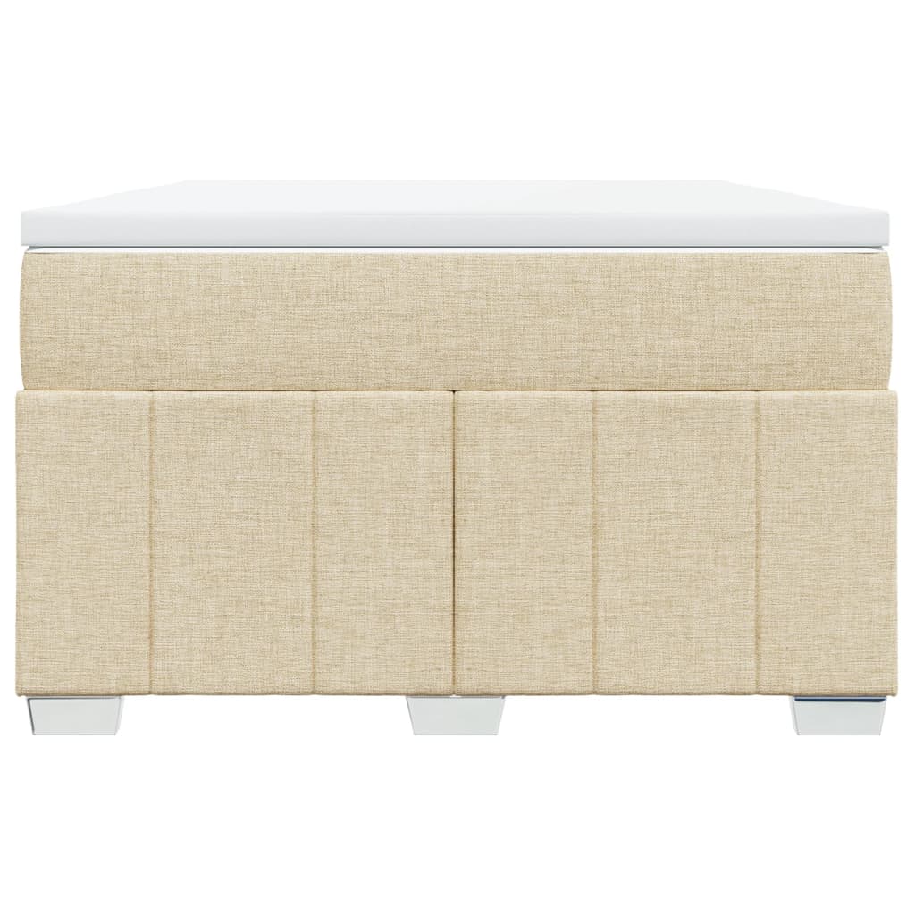 vidaXL Boxspring met matras stof crèmekleurig 120x190 cm, foto 4