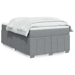Box spring postel s matrací světle šedá 120 x 200 cm textil - obrázek 1