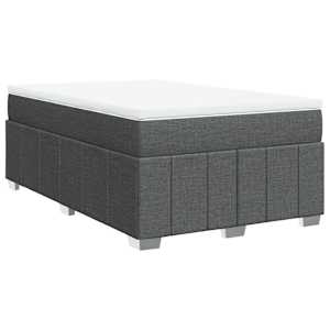 Box spring postel s matrací tmavě šedá 120x200 cm textil - obrázek 2