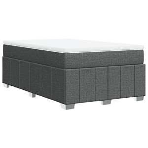 Box spring postel s matrací tmavě šedá 120x200 cm textil - obrázek 9