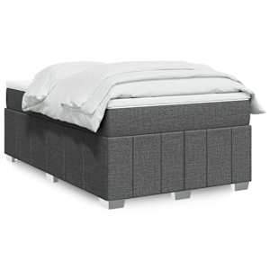 Box spring postel s matrací tmavě šedá 120x200 cm textil - obrázek 1