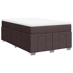 Box spring postel s matrací tmavě hnědá 120x200 cm textil - obrázek 2