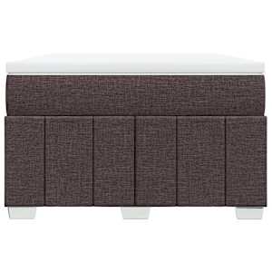 Box spring postel s matrací tmavě hnědá 120x200 cm textil - obrázek 4
