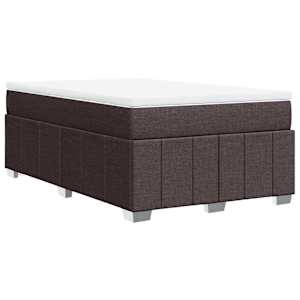 Box spring postel s matrací tmavě hnědá 120x200 cm textil - obrázek 9